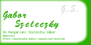gabor szeleczky business card