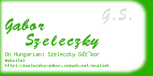 gabor szeleczky business card